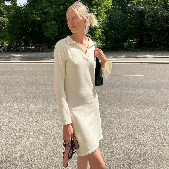 Brand New (NWT) Djerf Avenue Getaway Dress - White Cream - Picture 10 of 16